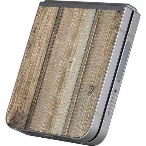 Natural Weathered Wood Galaxy Z Flip6 Skin